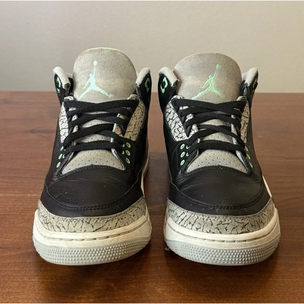 Jordan 3 Retro Green Glow Black/Wolf Grey/White CT8532-031 2024 size 9.5